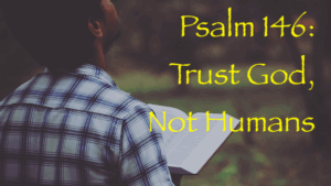 Psalm 146 trust God not humans